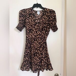 Cheetah print mini dress